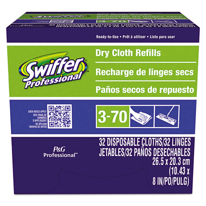 Dry Refill Cloths, White, 10 5/8" x 8", 32/Box