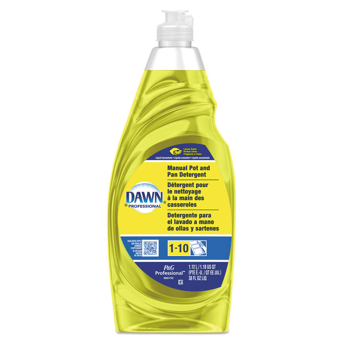 Manual Pot/Pan Dish Detergent, Lemon, 38 oz Bottle, 8/Carton