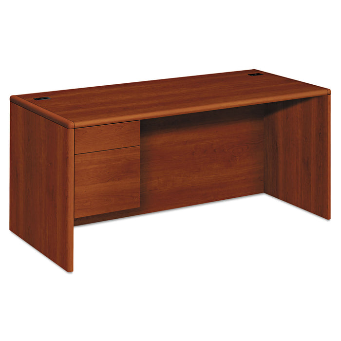 10700 Series "L" 3/4 Left Pedestal, 66w x 30d x 29.5h, Cognac