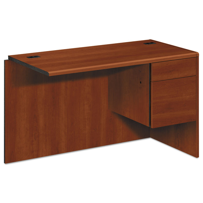 10700 "L" Workstation Return, Right 3/4 Pedestal, 48w x 24d x 29 1/2h, Cognac