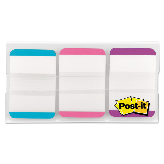 1" Tabs, 1/5-Cut Tabs, Lined, Assorted Pastels, 1" Wide, 66/Pack