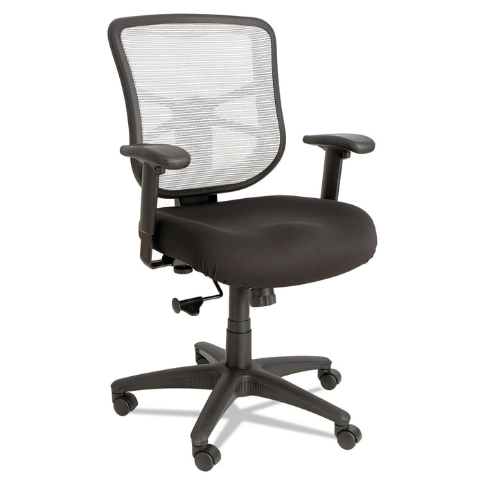 Alera Elusion Series Mesh Mid-Back Swivel/Tilt Chair, Supports up to 275 lbs., Black Seat/White Back, Black Base