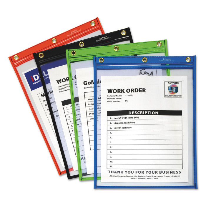 Heavy-Duty Super Heavyweight Plus Stitched Shop Ticket Holders, Asst, 9x12, 20/BX