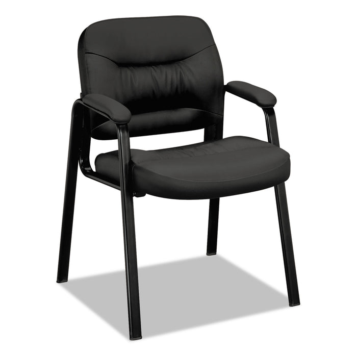 HVL643 Guest Chair, Supports up to 250 lbs., Black Seat/Black Back, Black Base