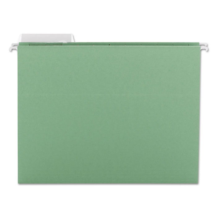 Color Hanging Folders with 1/3 Cut Tabs, Letter Size, 1/3-Cut Tab, Green, 25/Box