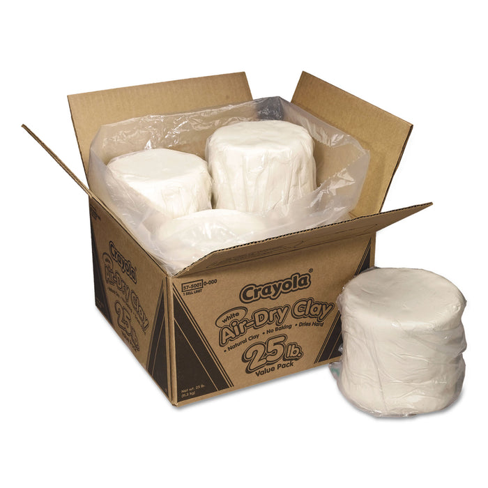 Air-Dry Clay, White, 25lb Box