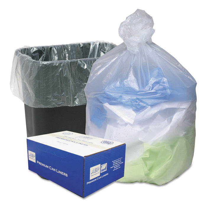 Can Liners, 16 gal, 8 microns, 24" x 33", Natural, 200/Carton