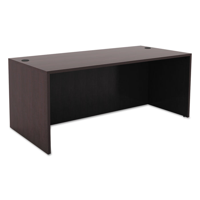 Alera Valencia Series Straight Front Desk Shell, 65w x 29.5d x 29.63h, Espresso