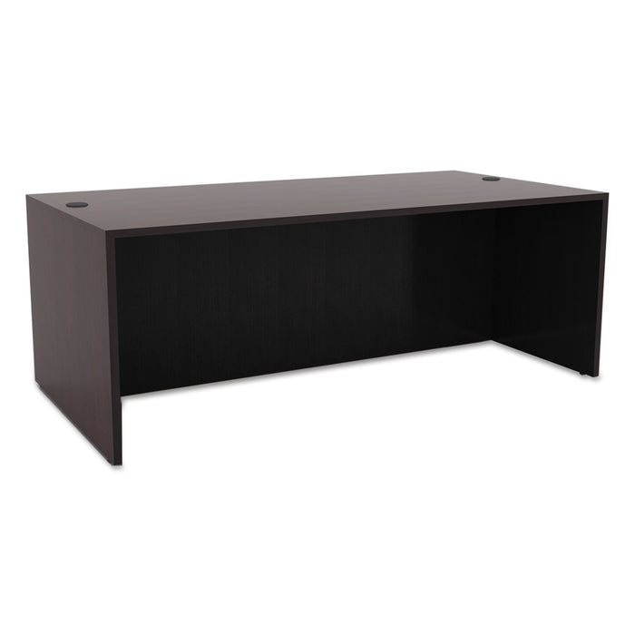 Alera Valencia Series Straight Front Desk Shell, 71w x 35.5d x 29.63h, Espresso