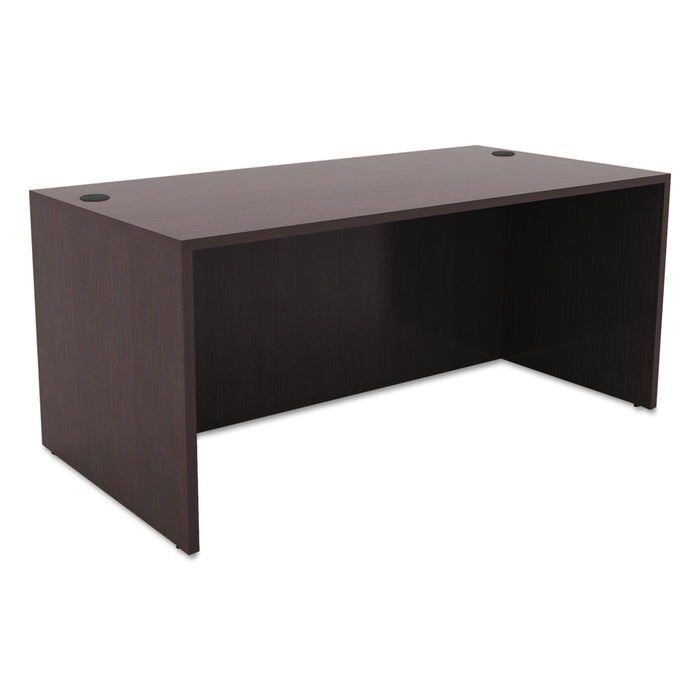 Alera Valencia Series Straight Desk Shell, 59.13w x 29.5d x 29.63h, Espresso
