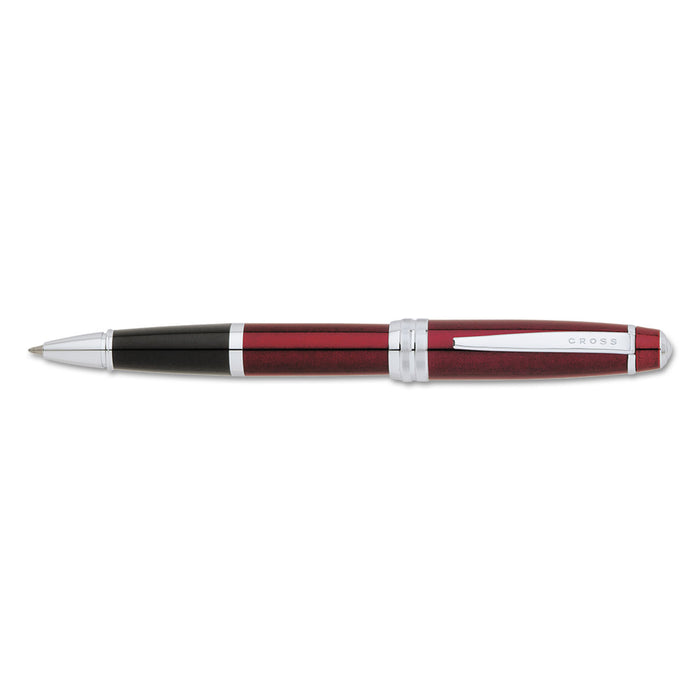 Bailey Stick Roller Ball Pen, Medium 0.5mm, Black Ink, Red Barrel