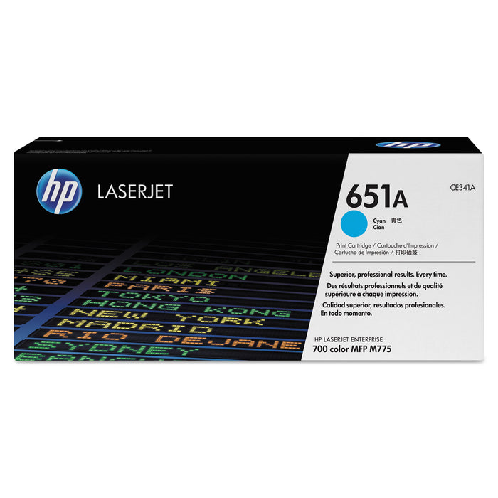 HP 651A, (CE341A-G) Cyan Original LaserJet Toner Cartridge for US Government