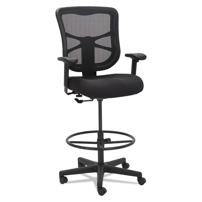 Alera Elusion Series Mesh Stool, 31.6" Seat Height, Supports up to 275 lbs., Black Seat/Black Back, Black Base