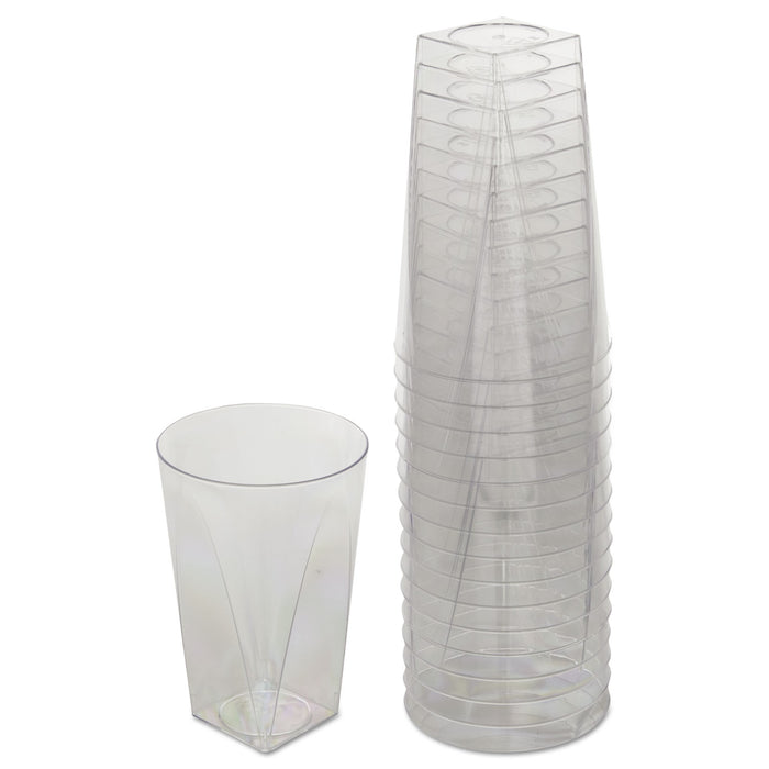 Milan Tumblers, 10 oz, Plastic, Clear, 16 Tumblers/Bag, 15 Bags/Carton