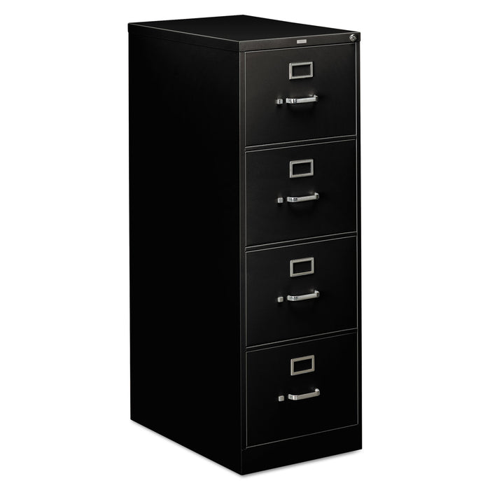 310 Series Four-Drawer Full-Suspension File, Legal, 18.25w x 26.5d x 52h, Black