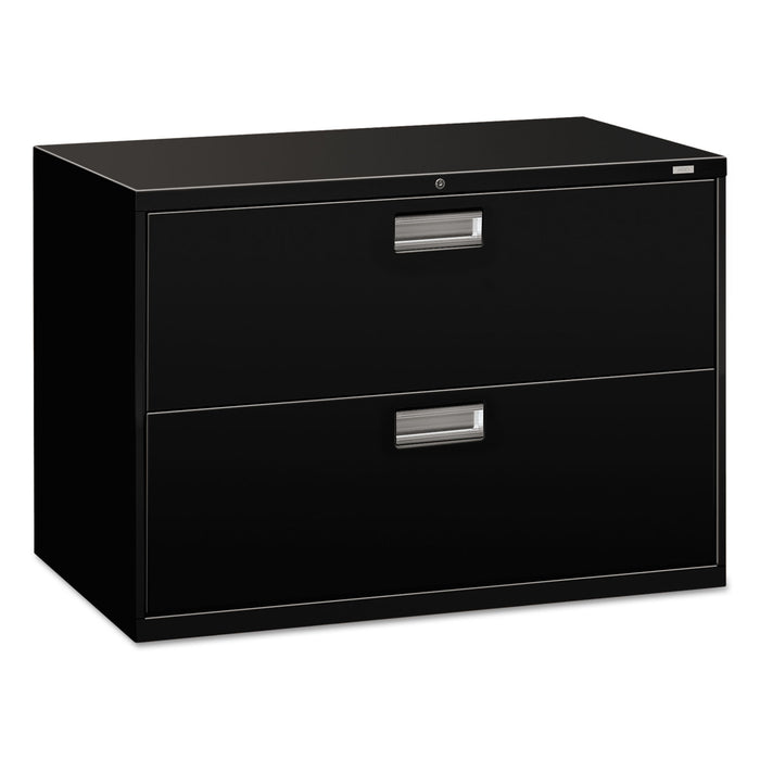 600 Series Two-Drawer Lateral File, 42w x 18d x 28h, Black