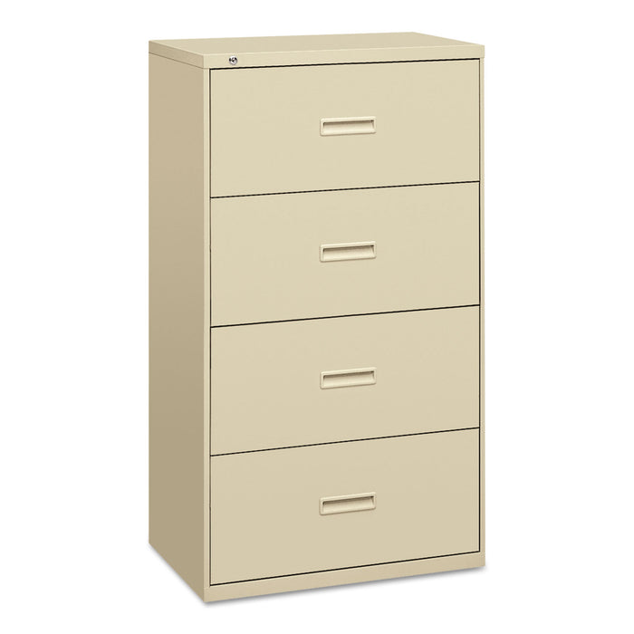 400 Series Four-Drawer Lateral File, 30w x 18d x 52.5h, Putty