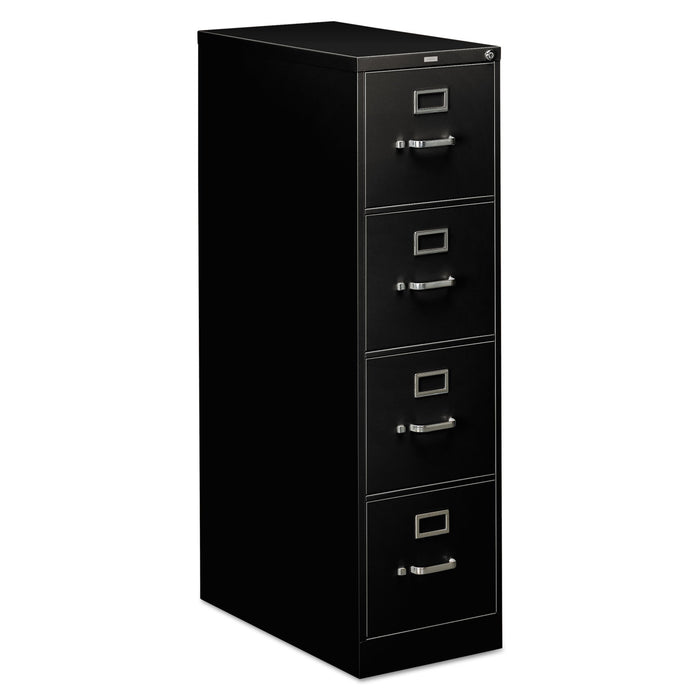 310 Series Four-Drawer Full-Suspension File, Letter, 15w x 26.5d x 52h, Black