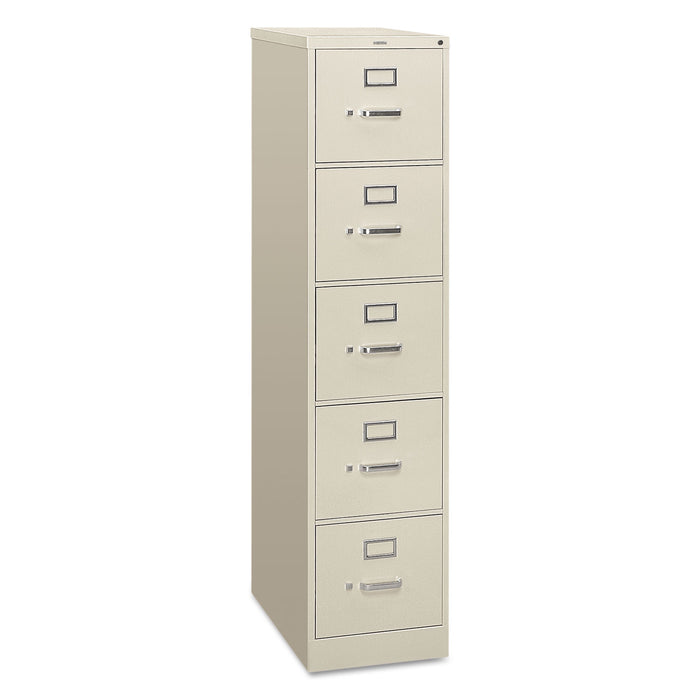 310 Series Five-Drawer Full-Suspension File, Letter, 15w x 26.5d x 60h, Light Gray