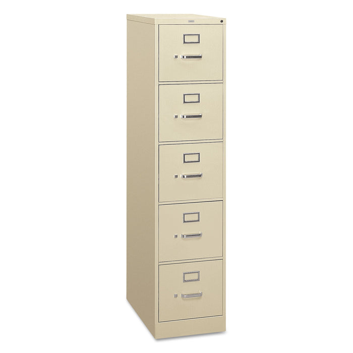 310 Series Five-Drawer Full-Suspension File, Letter, 15w x 26.5d x 60h, Putty
