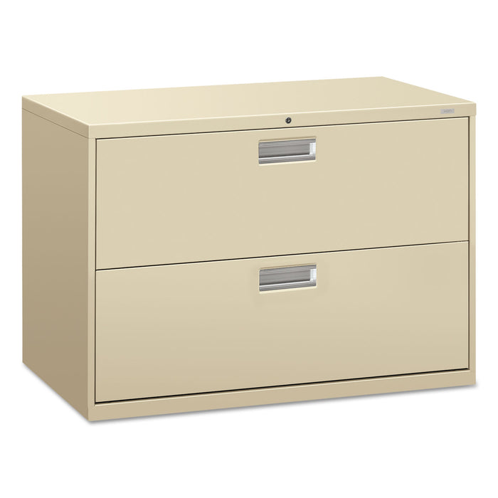 600 Series Two-Drawer Lateral File, 42w x 18d x 28h, Putty