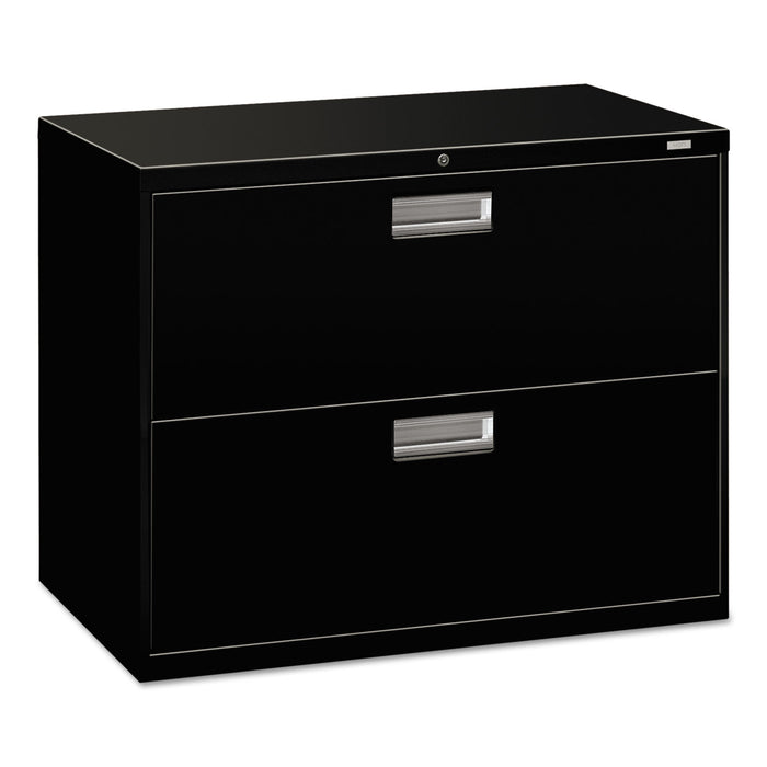 600 Series Two-Drawer Lateral File, 36w x 18d x 28h, Black