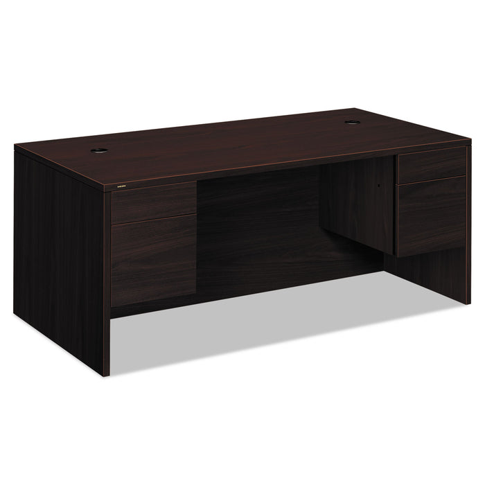 10500 Series 3/4 Height Double Pedestal Desk, 72w x 36d x 29.5h, Mahogany