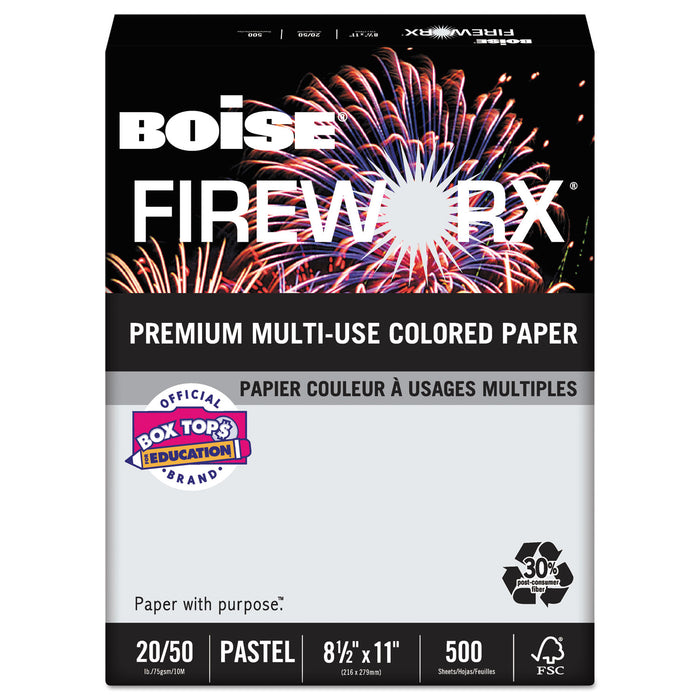 FIREWORX Premium Multi-Use Colored Paper, 20lb, 8.5 x 11, Smoke Gray, 500/Ream