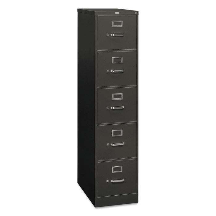 310 Series Five-Drawer Full-Suspension File, Letter, 15w x 26.5d x 60h, Charcoal