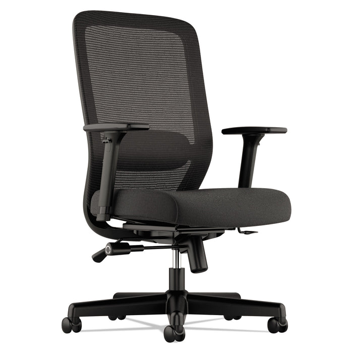 Exposure Mesh High-Back Task Chair, Supports up to 250 lbs., Black Seat/Black Back, Black Base