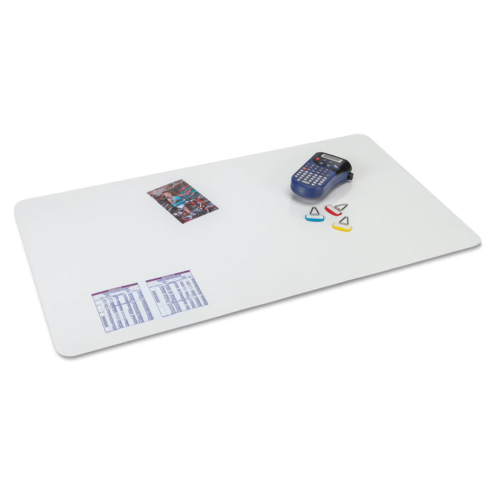 KrystalView Desk Pad with Antimicrobial Protection, 22 x 17, Clear