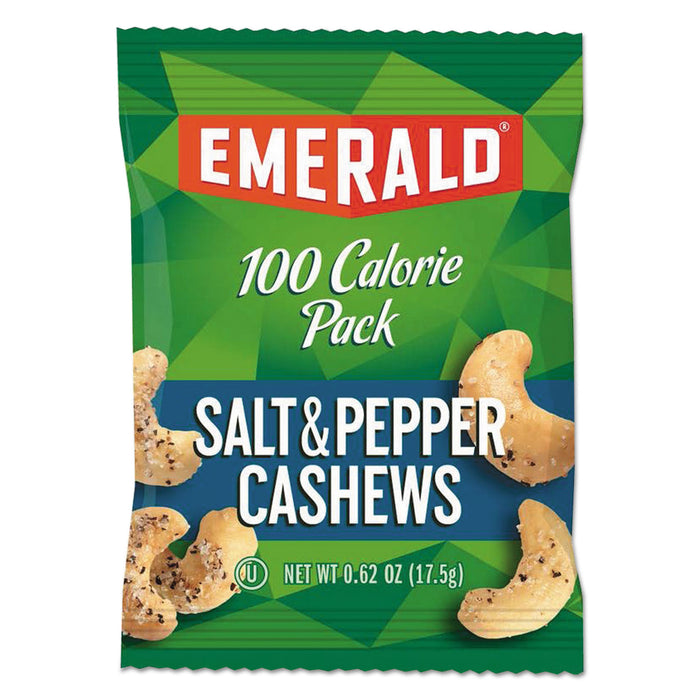 100 Calorie Pack Nuts, Salt and Pepper Cashews, 0.62 oz Pack, 7/Box