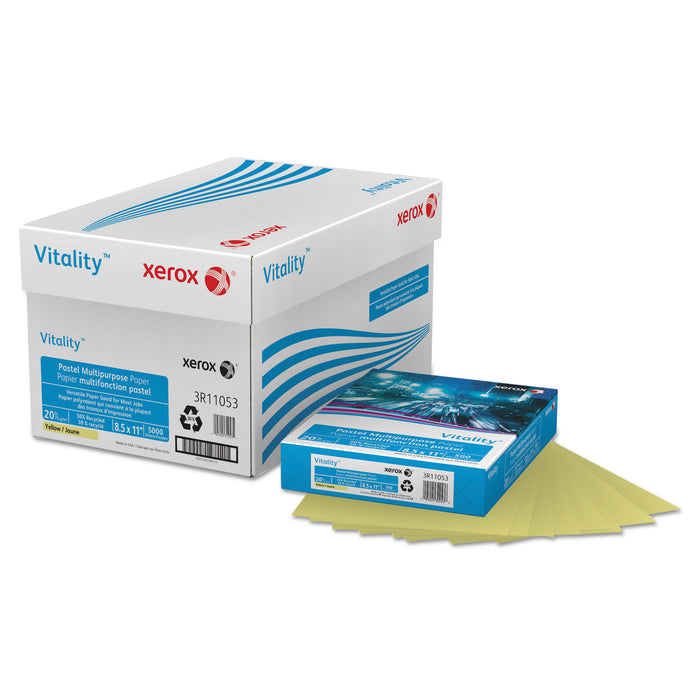 Multipurpose Pastel Colored Paper, 20lb, 8.5 x 11, Yellow, 500/Ream
