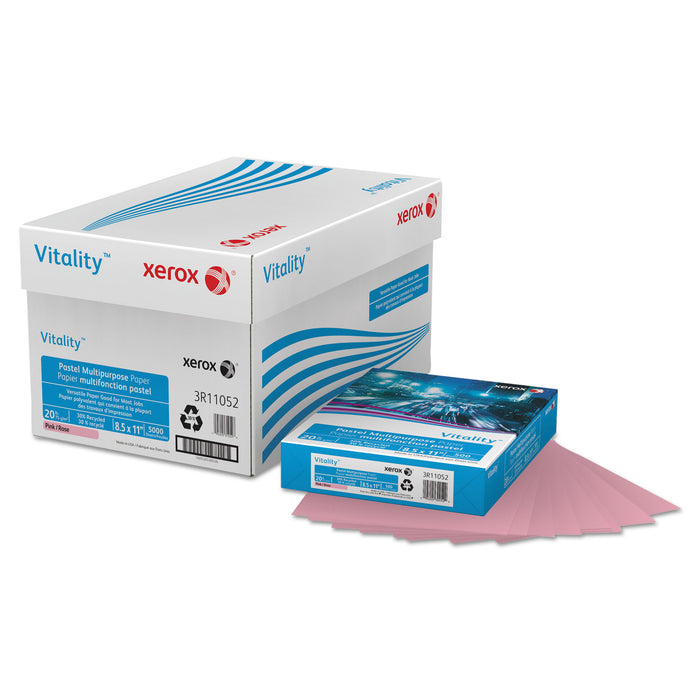 Multipurpose Pastel Colored Paper, 20lb, 8.5 x 11, Pink, 500/Ream