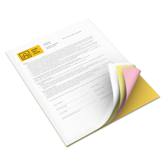 Vitality Multipurpose Carbonless 4-Part Paper, 8.5 x 11, Canary/Goldenrod/Pink/White, 5, 000/Carton
