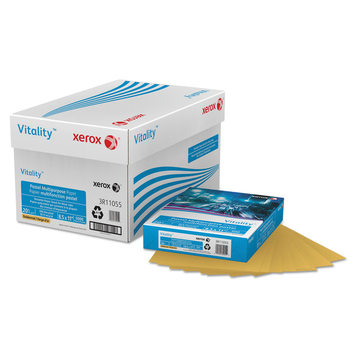 Multipurpose Pastel Colored Paper, 20lb, 8.5 x 11, Gold, 500/Ream