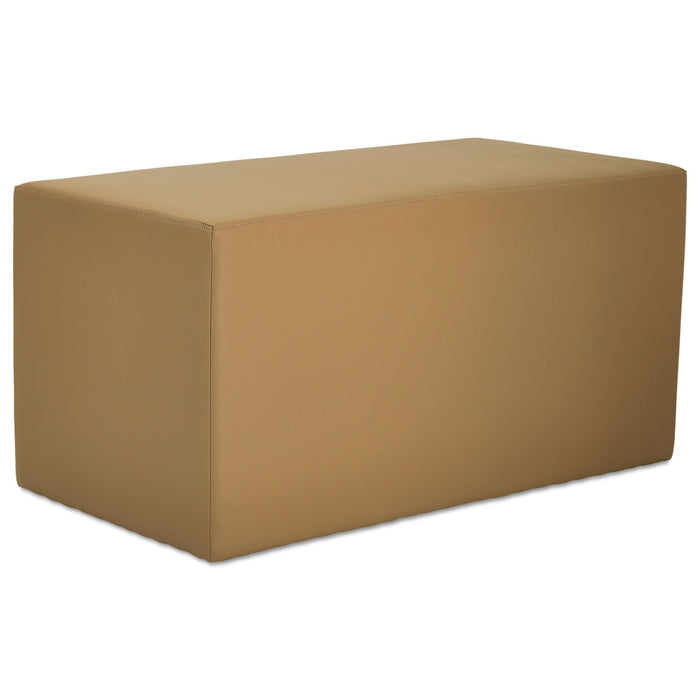 Alera WE Series Collaboration Seating, Rectangle Bench, 36w x 18d x 18h, Chestnut