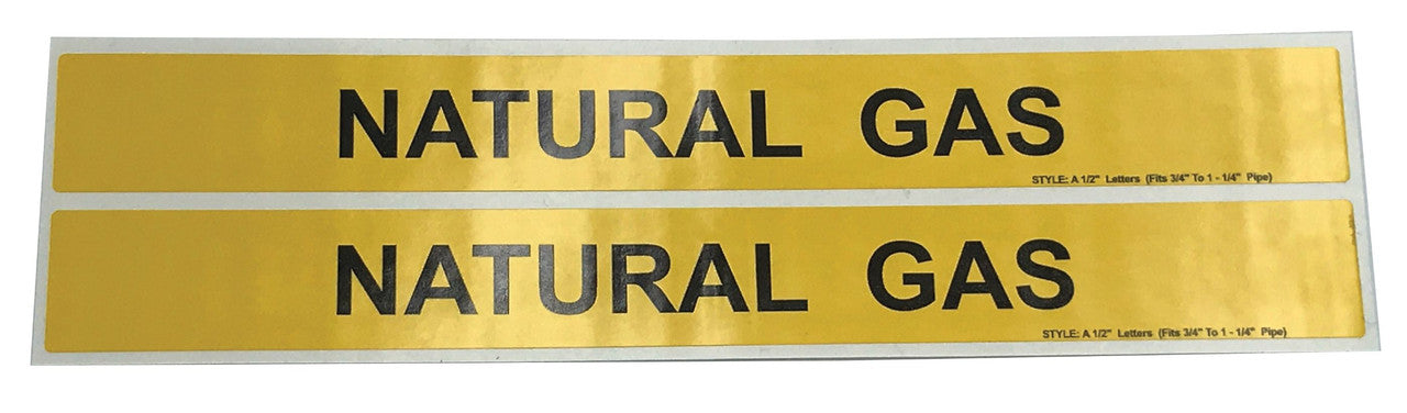 Small Gas Labels (3/4" X 1 1/4")