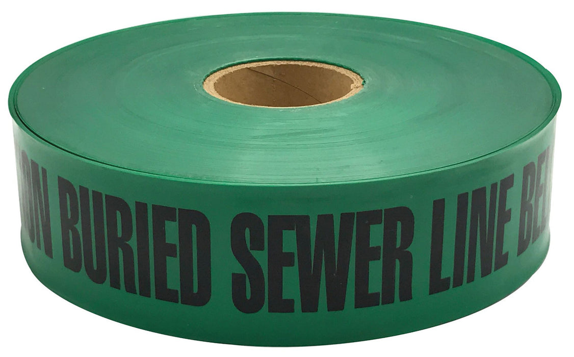 3" X 1000' Green Non-Detectable Tape