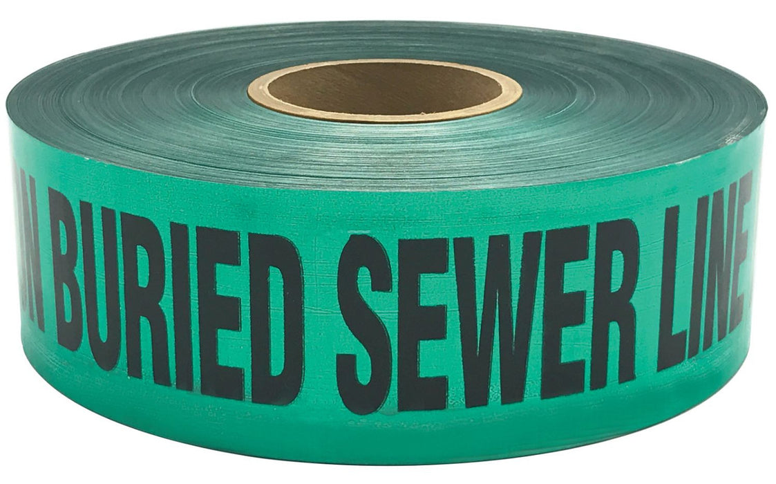 3" X 1000' Green Detectable Tape
