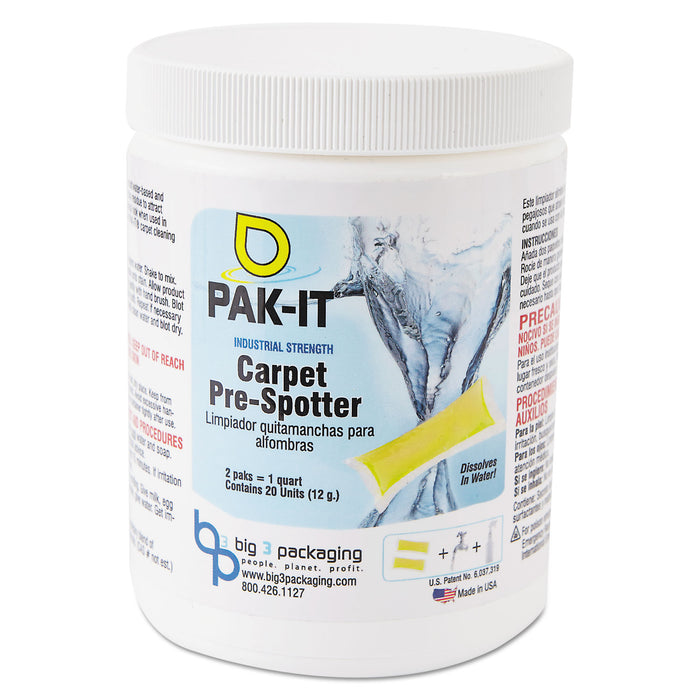 Carpet Pre-Spotter, Citrus, 20 PAK-ITs/Jar