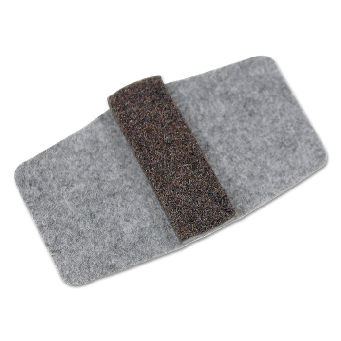 Wrap Around Felt Floor Savers, Rectangular, 7.25w x 1d x 8h, Gray/Black, 16/Pack