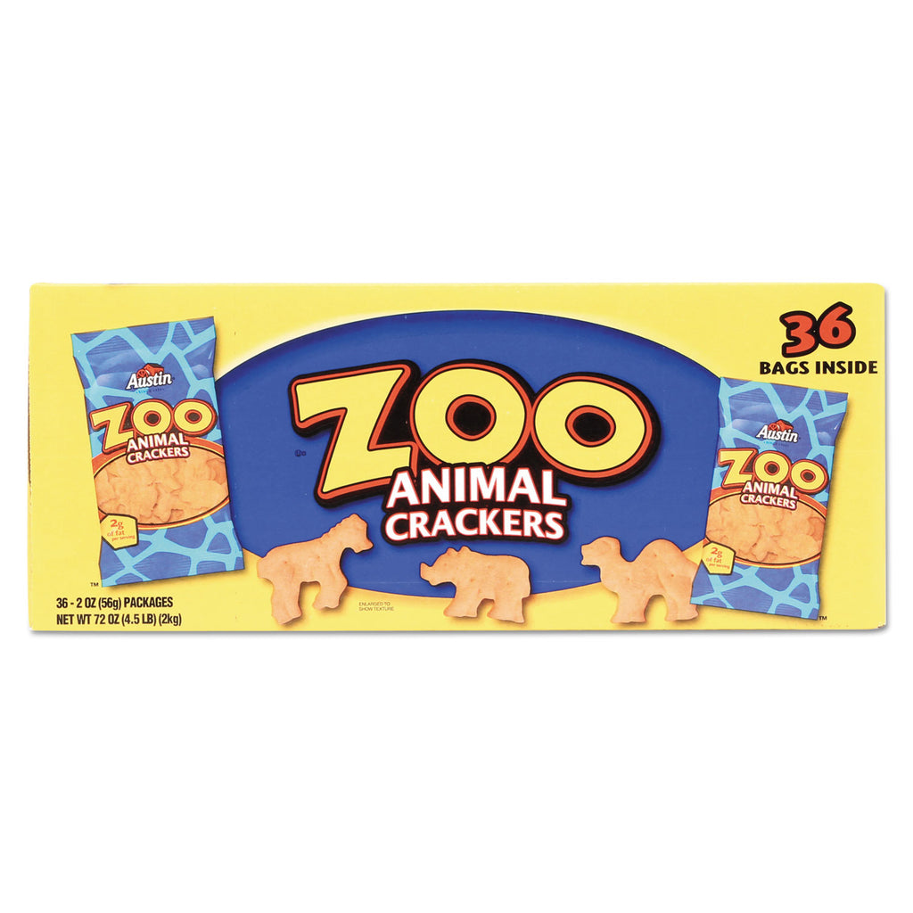 Zoo Animal Crackers, Original, 2 oz Pack, 36 Packs/Box — One