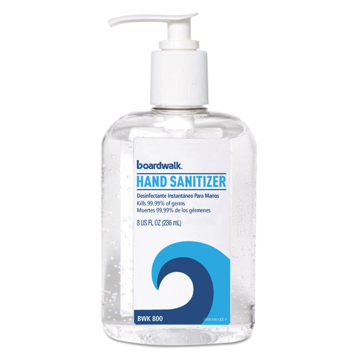 Gel Hand Sanitizer, Lemon Scent, 8 oz Pump Bottle