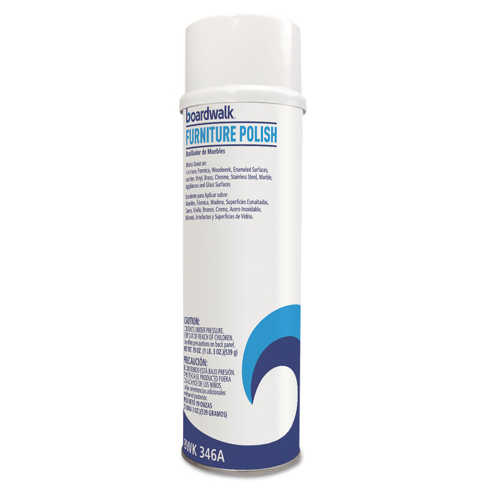 Furniture Polish, Lemon, 19oz Aerosol, 12/Carton