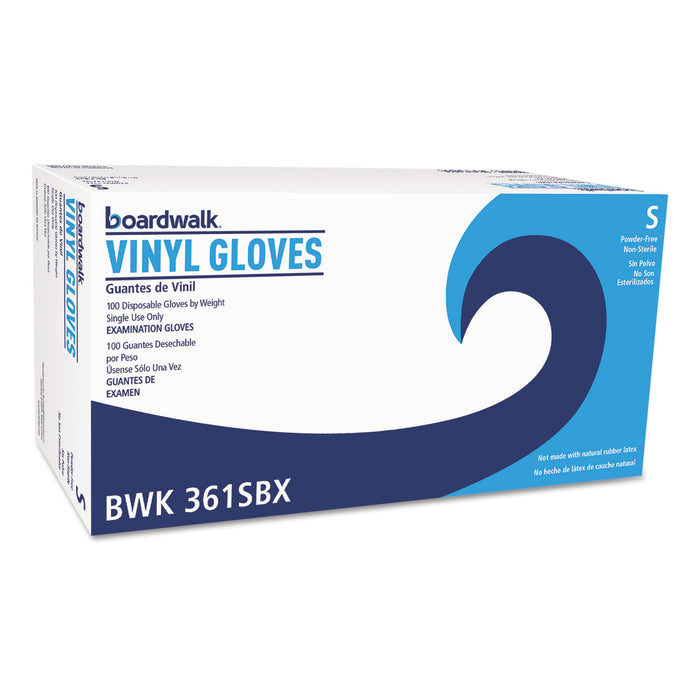 Exam Vinyl Gloves, Clear, Small, 3 3/5 mil, 1000/Carton