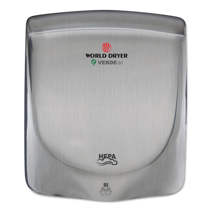 VERDEdri Hand Dryer, Stainless Steel, Brushed
