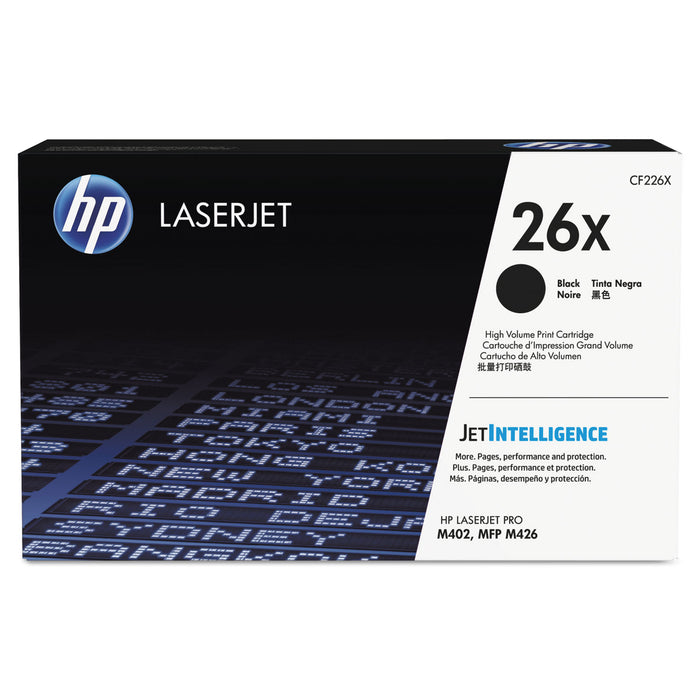 HP 26X, (CF226X) High Yield Black Original LaserJet Toner Cartridge
