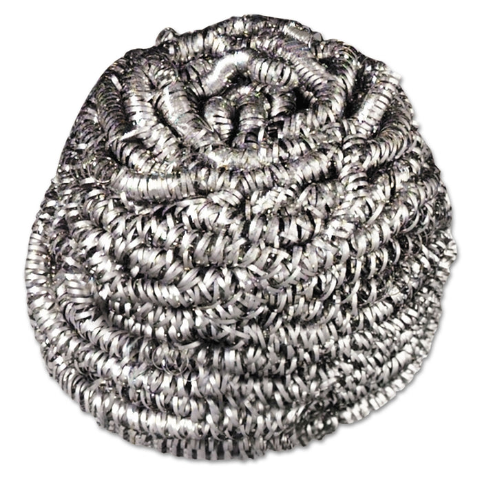 Stainless Steel Scrubber, 12/Carton