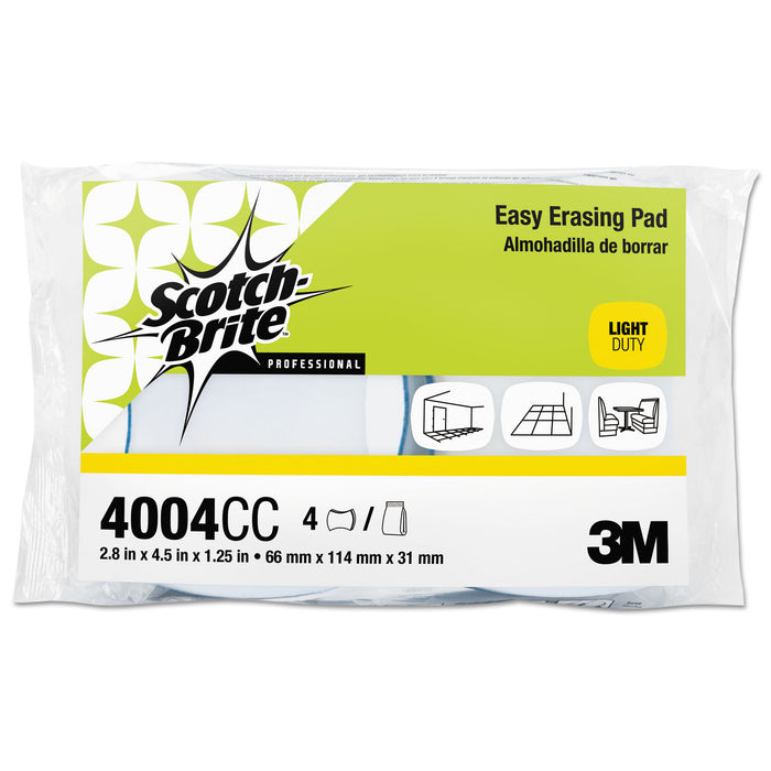 Easy Erasing Pad 4004, 2 4/5 x 4 1/2 x 1 1/5, Blue/White, 4 per Pack